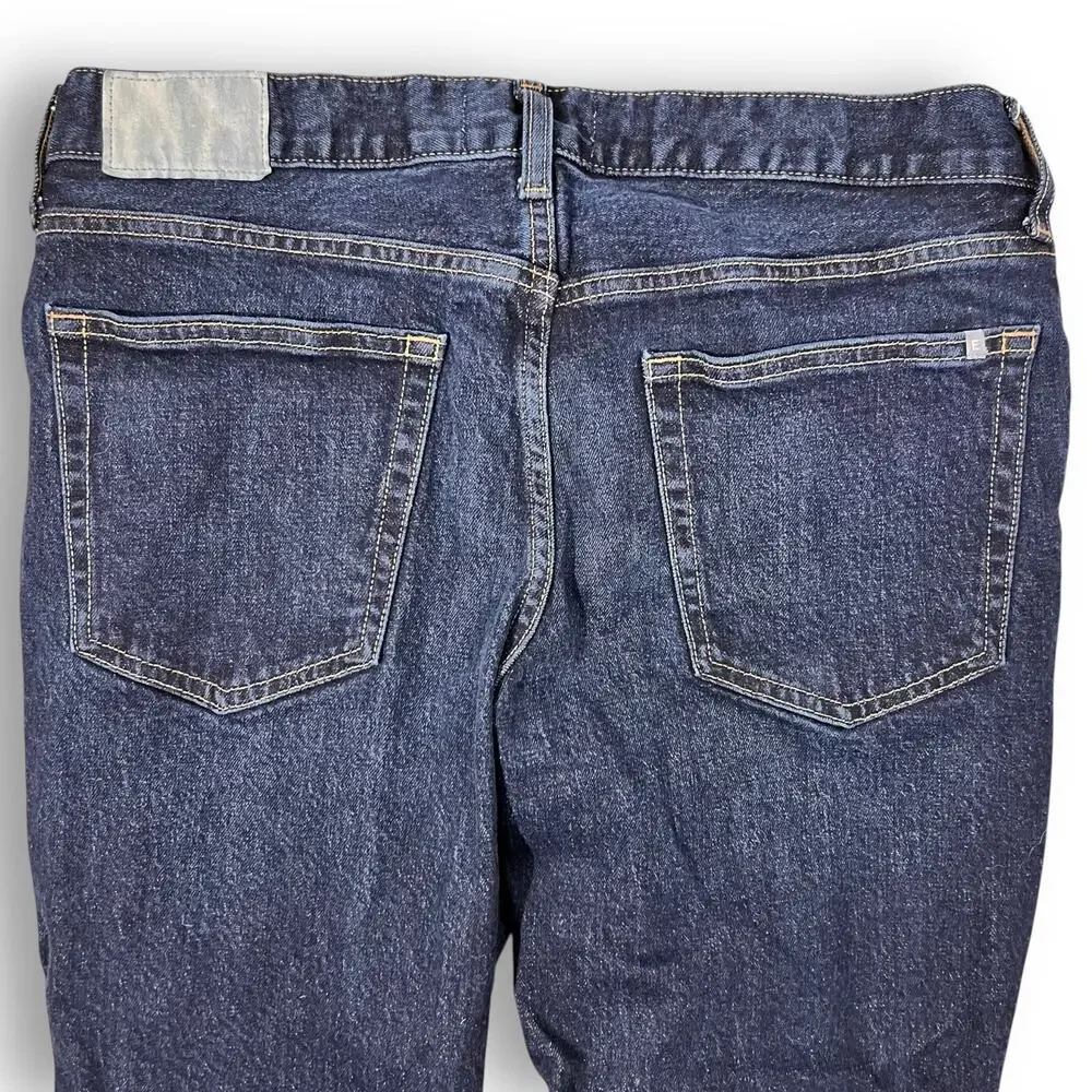 Everlane Straight Leg Jeans Dark Wash Organic Cotton Denim Womens 34x28 - Picture 6 of 9